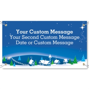 Snowy Village Vinyl Banners by PaperDirect