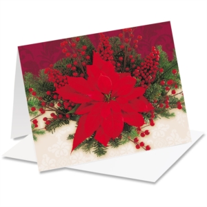 Pretty Poinsettia NoteCards by PaperDirect