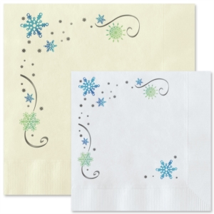 Snowflakes Personalized Napkins by PaperDirect