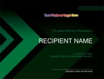 Arrow Green Modern Certificates by PaperDirect