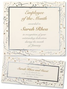 Sparkle Specialty LetterTop Certificates