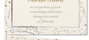 Sparkle Specialty LetterTop Certificates