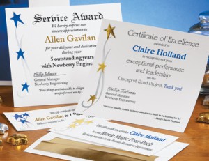 Stars Foil LetterTop Certificates