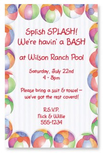 Beach Balls Casual Invitations