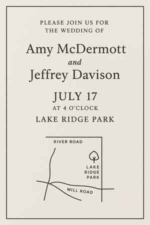 add a map to wedding invites