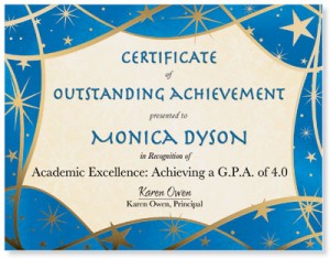 Festive Starlight Specialty Certificates