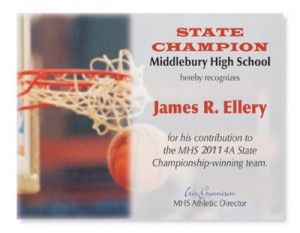 Basketball Photo Casual Certificates