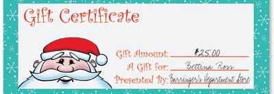 Kris Kringle Fill-In-The-Blank Gift Certificates by PaperDirect