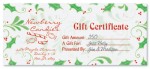 Sweet Holly Fill-In-The-Blank Gift Certificates by PaperDirect