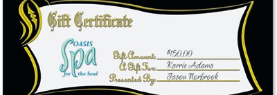 Calligraphy Fill In The Blank Gift Certificates