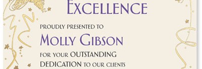 Shimmering Gold Foil Specialty Certificates