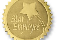 Star Employee Deluxe Embossed Foil Seals