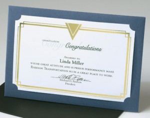 Triumph Foil-Stamped MiniAwards by PaperDirect