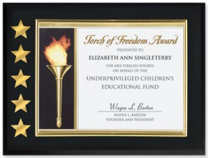Exclusive Black 5-Star Slide in Certificate Plaque