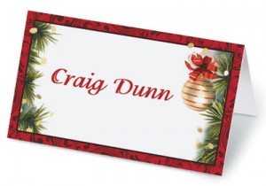 Christmas Twilight Folded Place Cards by PaperDirect