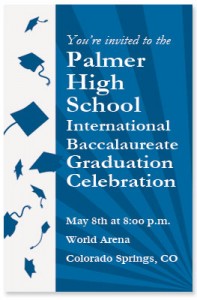 Congrats Grad Blue Invitation