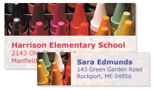 Crayons Closeup Return Address Labels