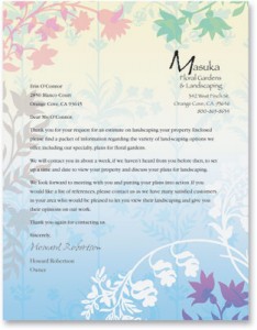 Fresh Petals Letterhead Papers