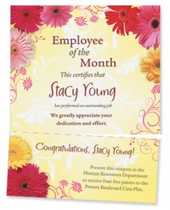 Dancing Daisies Lettertop Certificates by PaperDirect