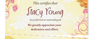 Dancing Daisies Lettertop Certificates by PaperDirect