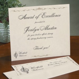  	 Delicate LetterTop™ Certificates by PaperDirect