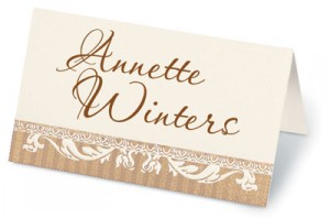 Adornment Folded Place Cards by PaperDirect