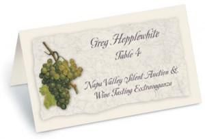 Wine Tasting Folded Place Cards