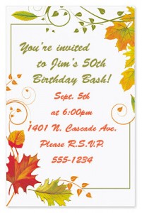 Fall Freshness Casual Invitations