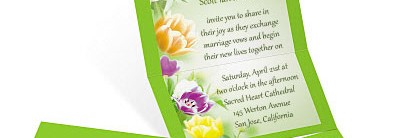 Fresh Tulips Fold Up Invitations