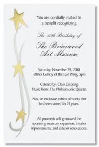 Gold Stars Invitation