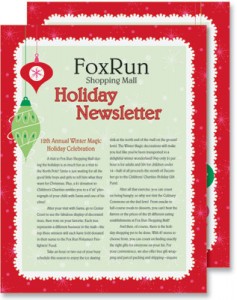 Christmas Fantasy Newsletters