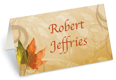 Fall Brilliance Folded Place Cards