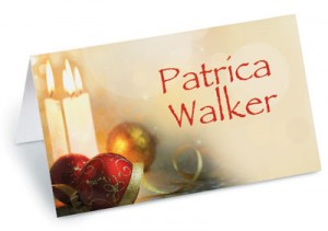 Season's Sparkle Folded Place Cards by PaperDirect