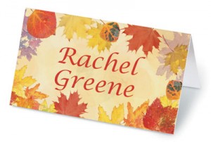 Translucent Leaves Folded Place Cards