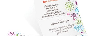 Sparkling Snowflakes Fold-Up Invitations