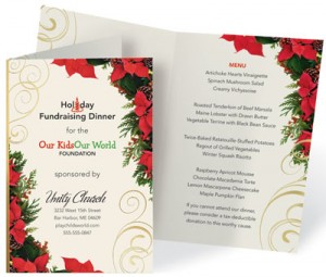 Poinsettia Swirl Specialty Programs by PaperDirect