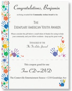 Hand Prints Lettertop Certificates