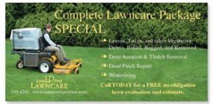 Lawn Mowing Oversized Postcards