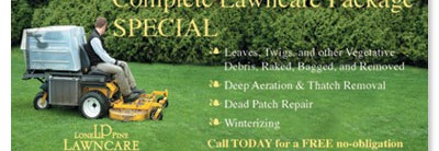 Lawn Mowing Oversized Postcards