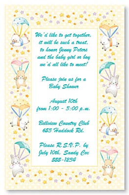 baby shower invite gift wording