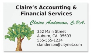 Money Tree Business Cards