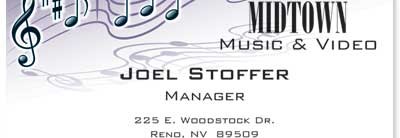 Music Staff Notes Business Cards