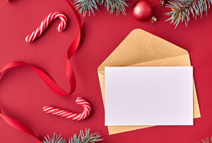 Pair Christmas cards with treats
