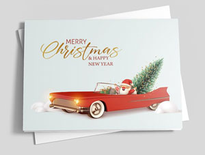 Funny Christmas card for students
