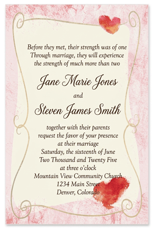 adorable hearts casual invite