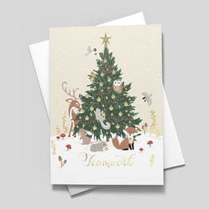 modern Christmas card for kids