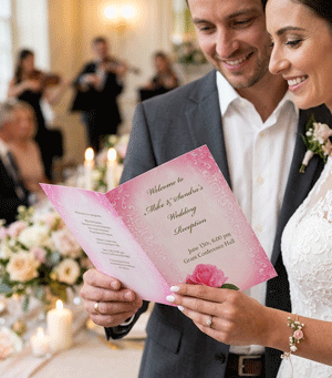 one rose wedding program