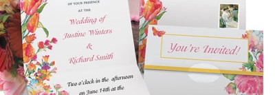Pretty Petals Fold-Up Invitations by PaperDirect