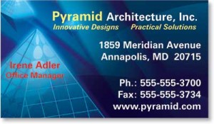 Pyramids Business Cards