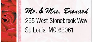 Red Red Rose Mailing Labels